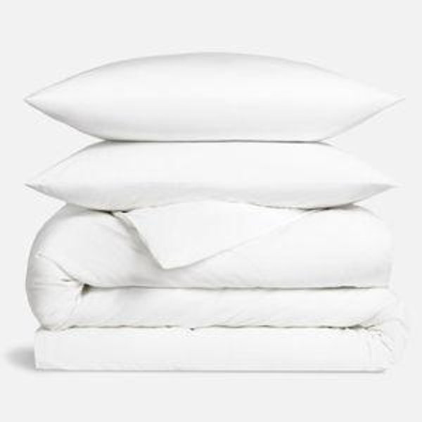 Classic Percale Duvet Cover in Solid White