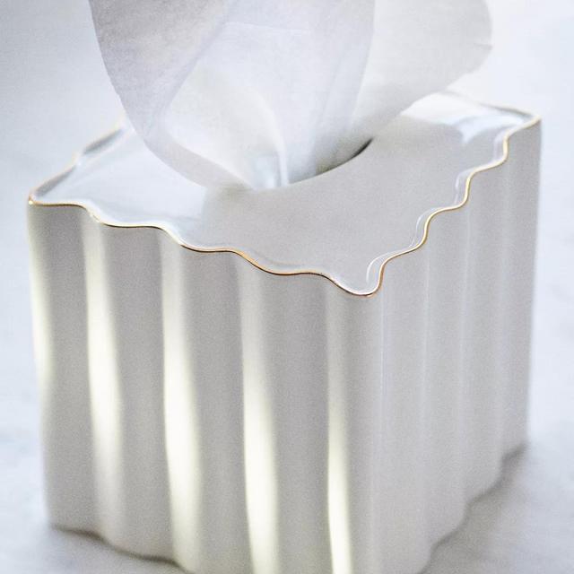 Le Marais Tissue Box Cream and Gold
