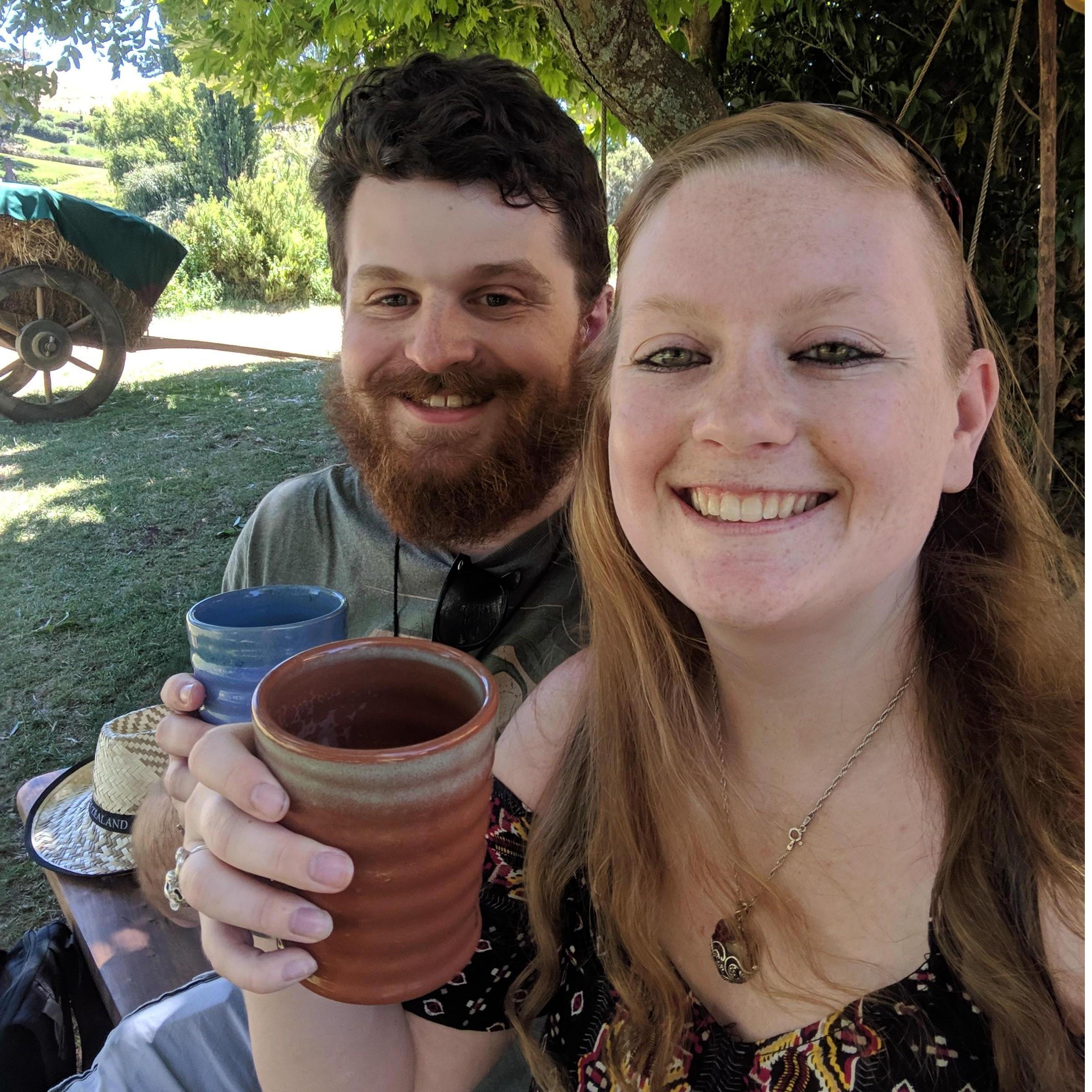 Drinking at the Green Dragon Inn in New Zealand post proposal