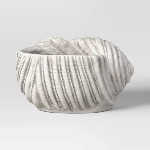 Medium Shell Ceramic Planter 6.7"x8.7" White - Threshold™