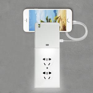 Cellphone Charger Holder Duplex USB Charger Outlet Wall Plate Cover No Batteries Or Wires - Installs In Seconds Night