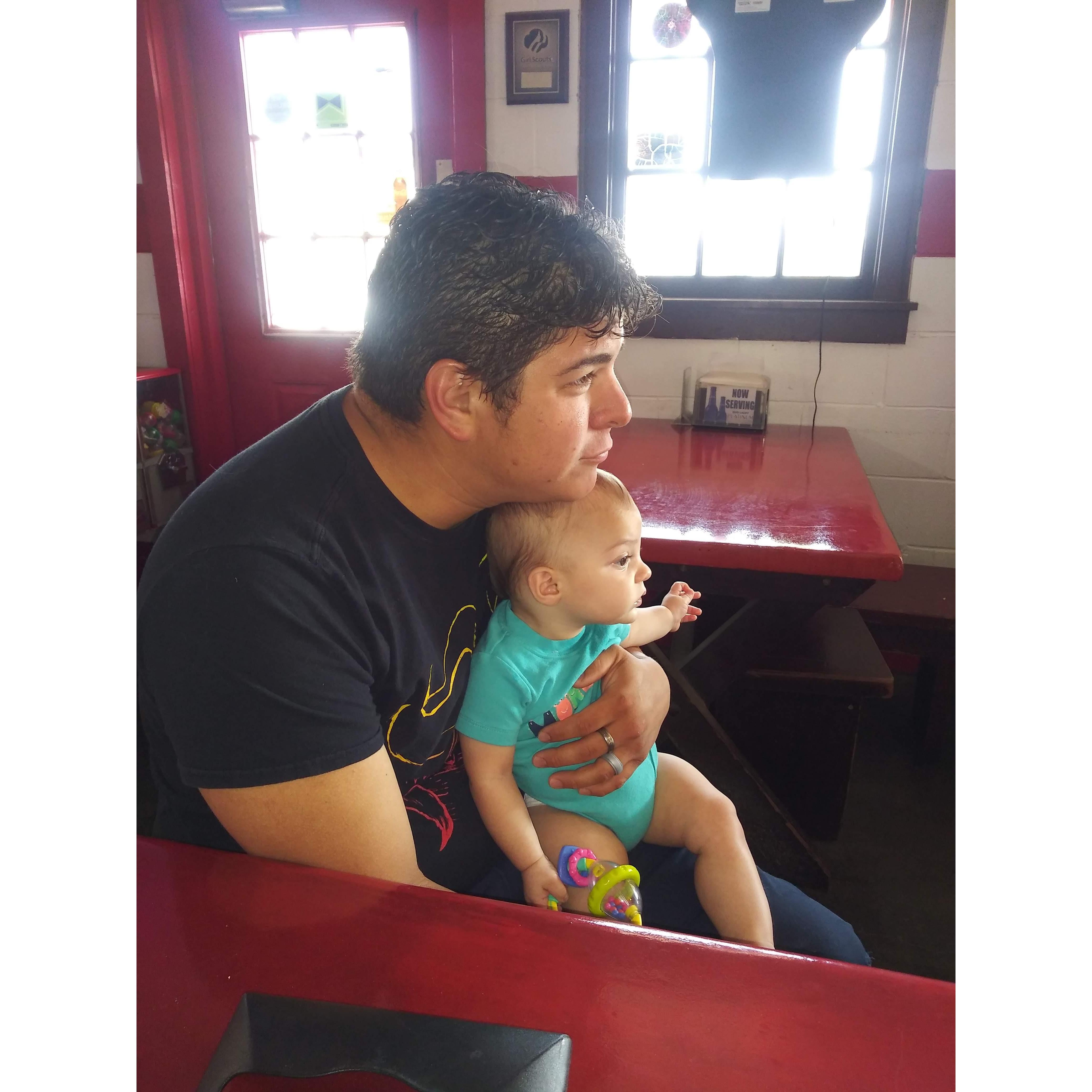Jubal and James at Laura's Birthday party.