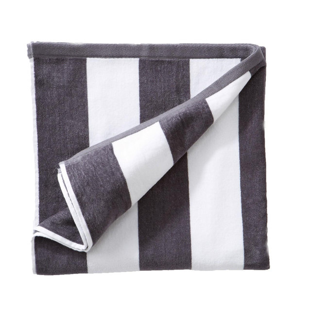Great Bay Home Novia Cotton Oversize Velour Beach Towel