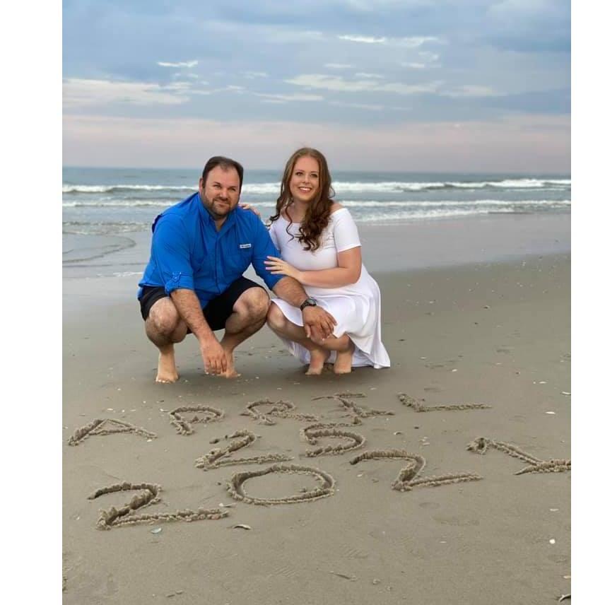 When we postponed to our third date and had a mini engagement shoot on the beach. Summer 2020