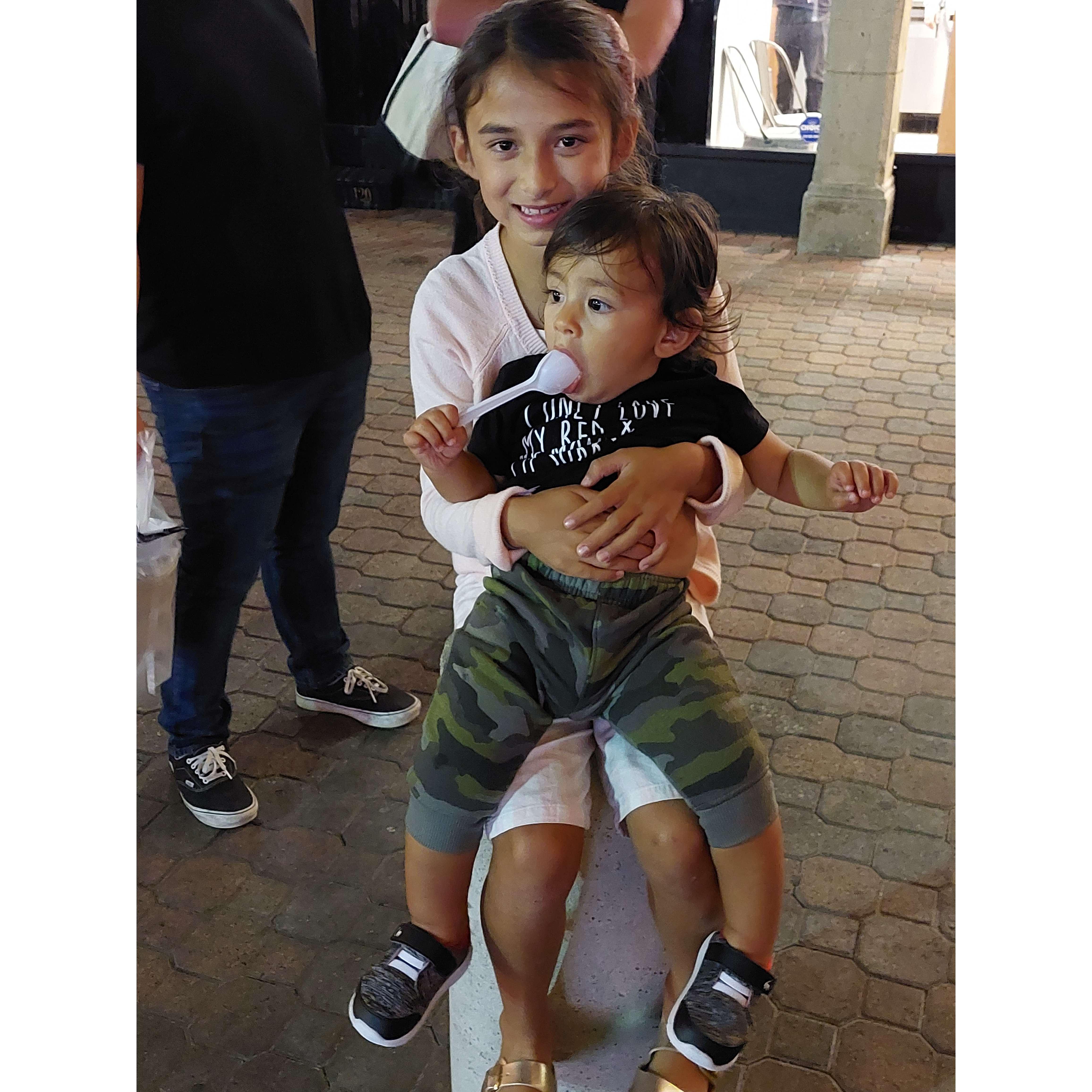 Best Flower Girl and Ring Bearer we can ask for