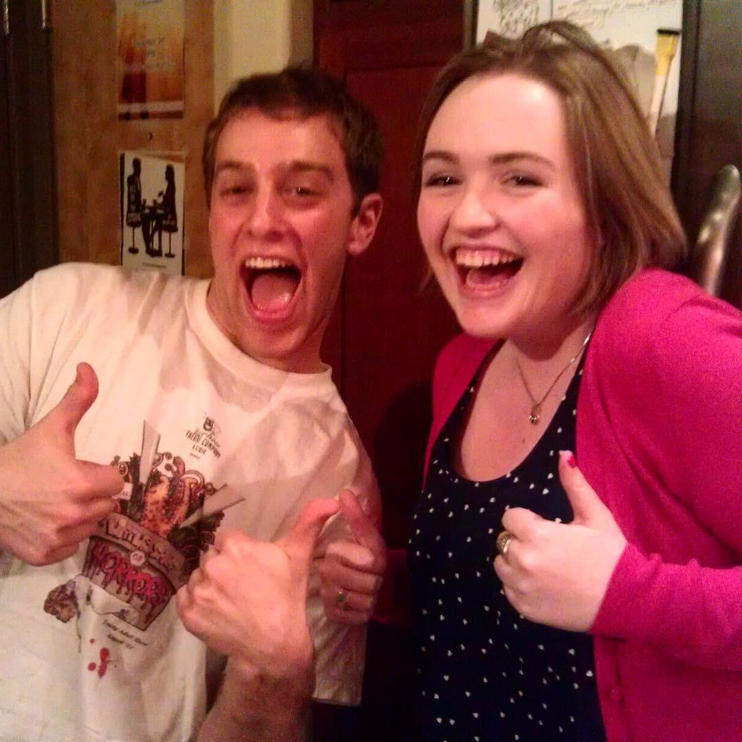 The first picture of us together, from February 2012! About a week later, we were dating.