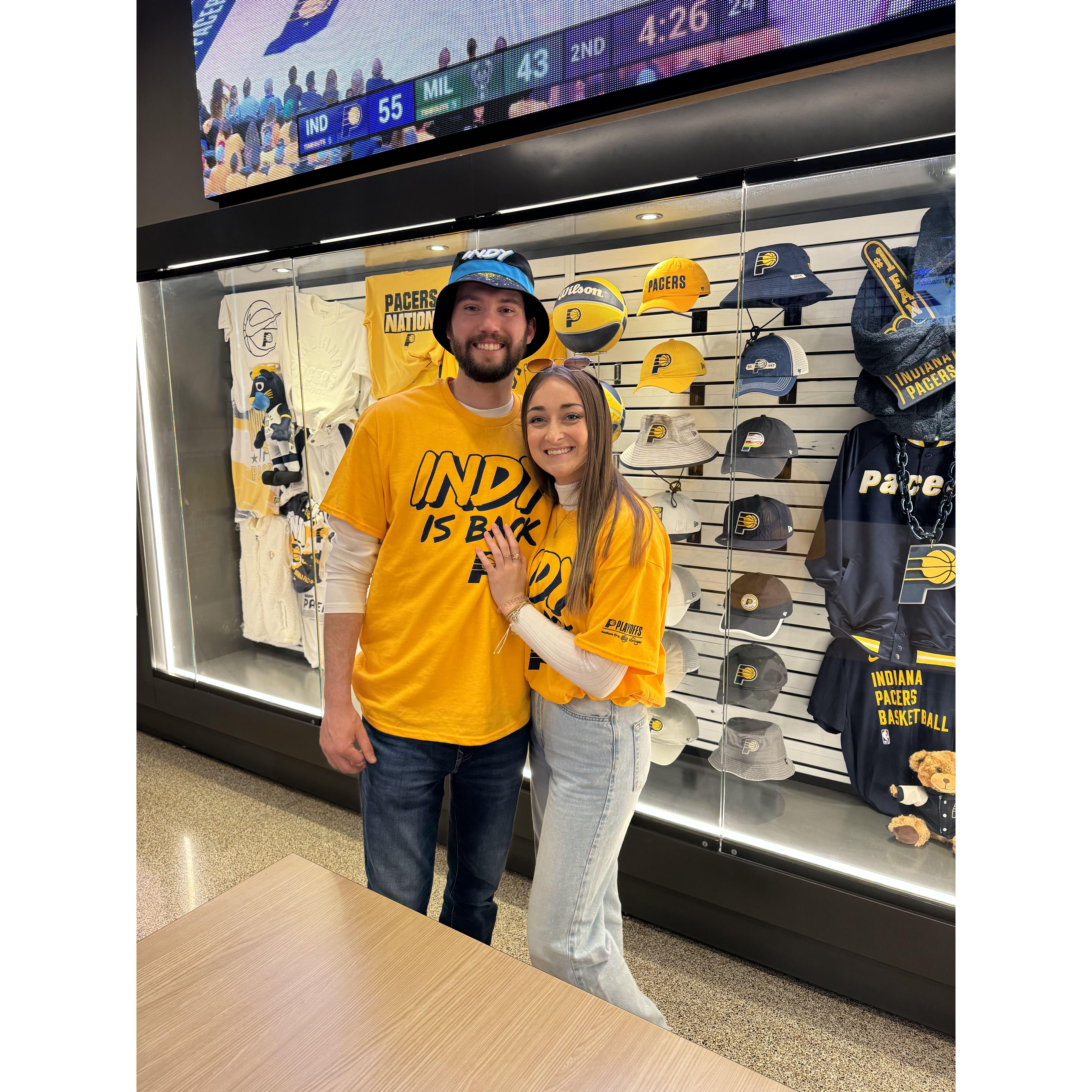 Our first Pacers playoff game!
