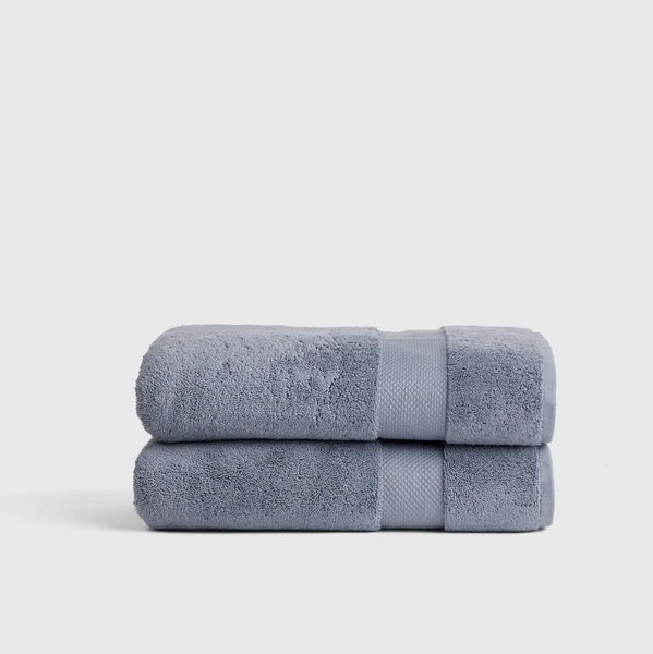 Turkish Ultra Luxe Plush Bath Towel (Set of 2) in Mineral