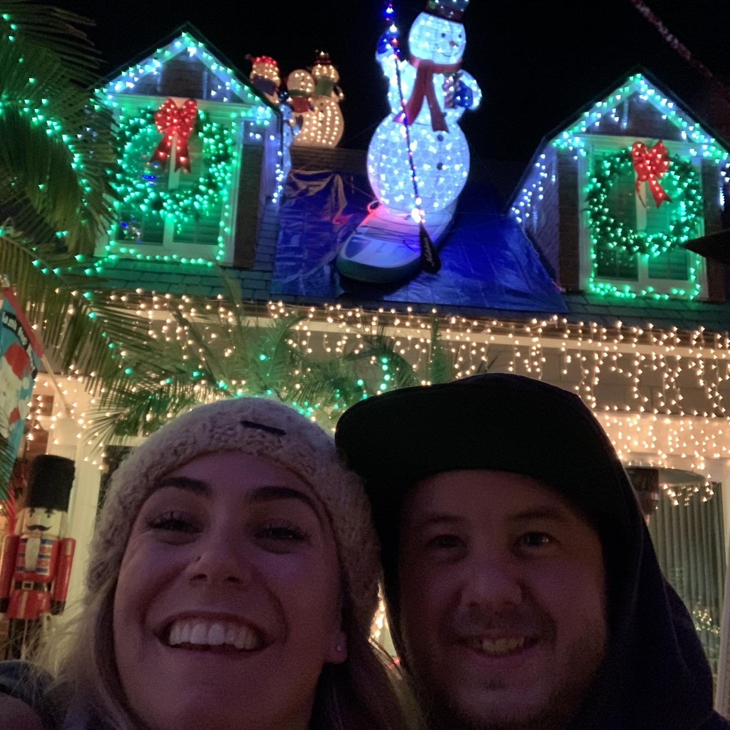 After our third date up to the snow and Beachwood BBQ in Seal Beach (RIP), James asked if Caitlin would go look at Naples Christmas lights...this is where he requested to hold her hand.