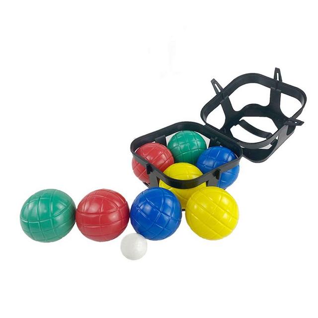 DRAROAD Portable Bocce Balls Set with Plastic Support Outdoor Family Bocce Game for Beach, Backyard or Party Game