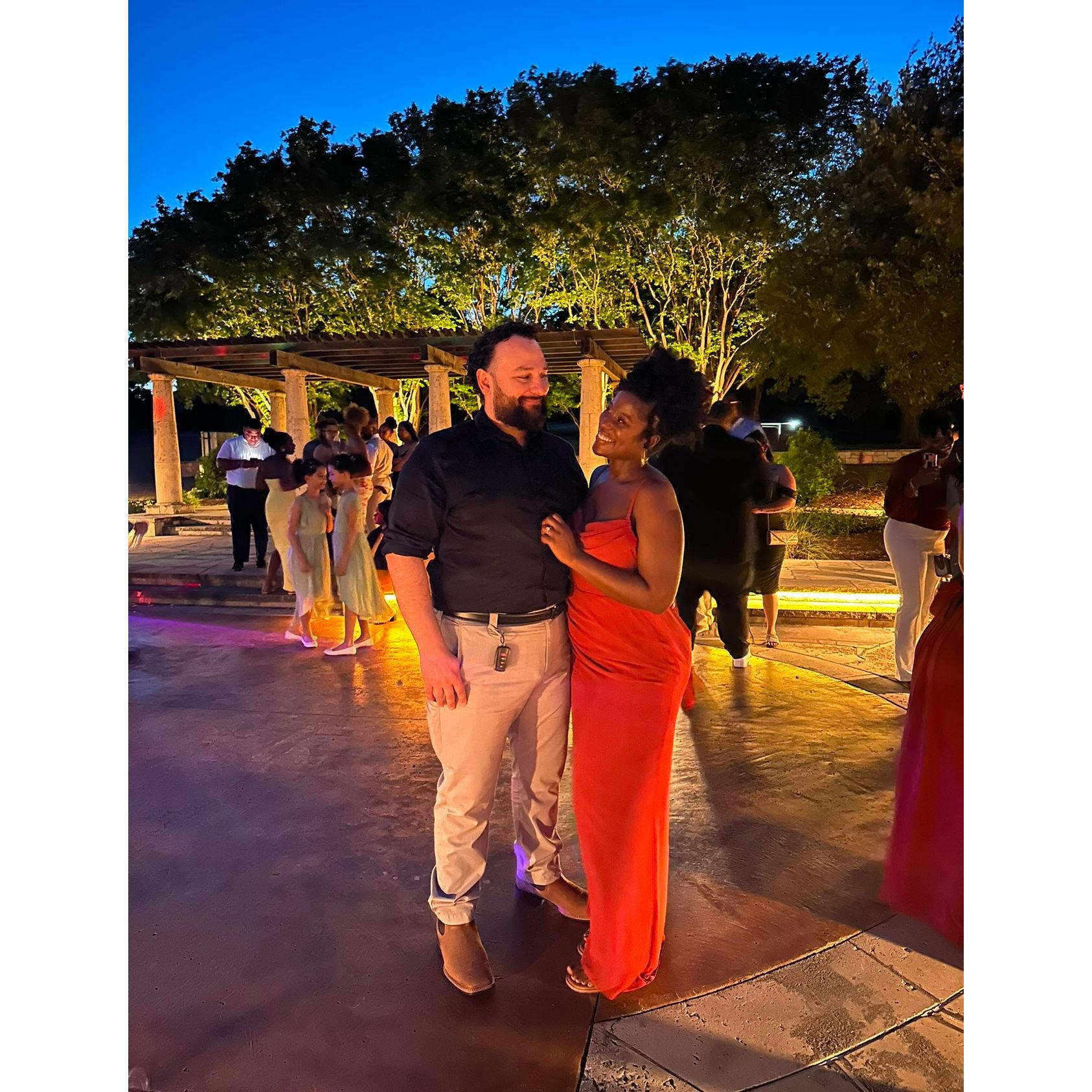 At Sierra's best friend's wedding!
