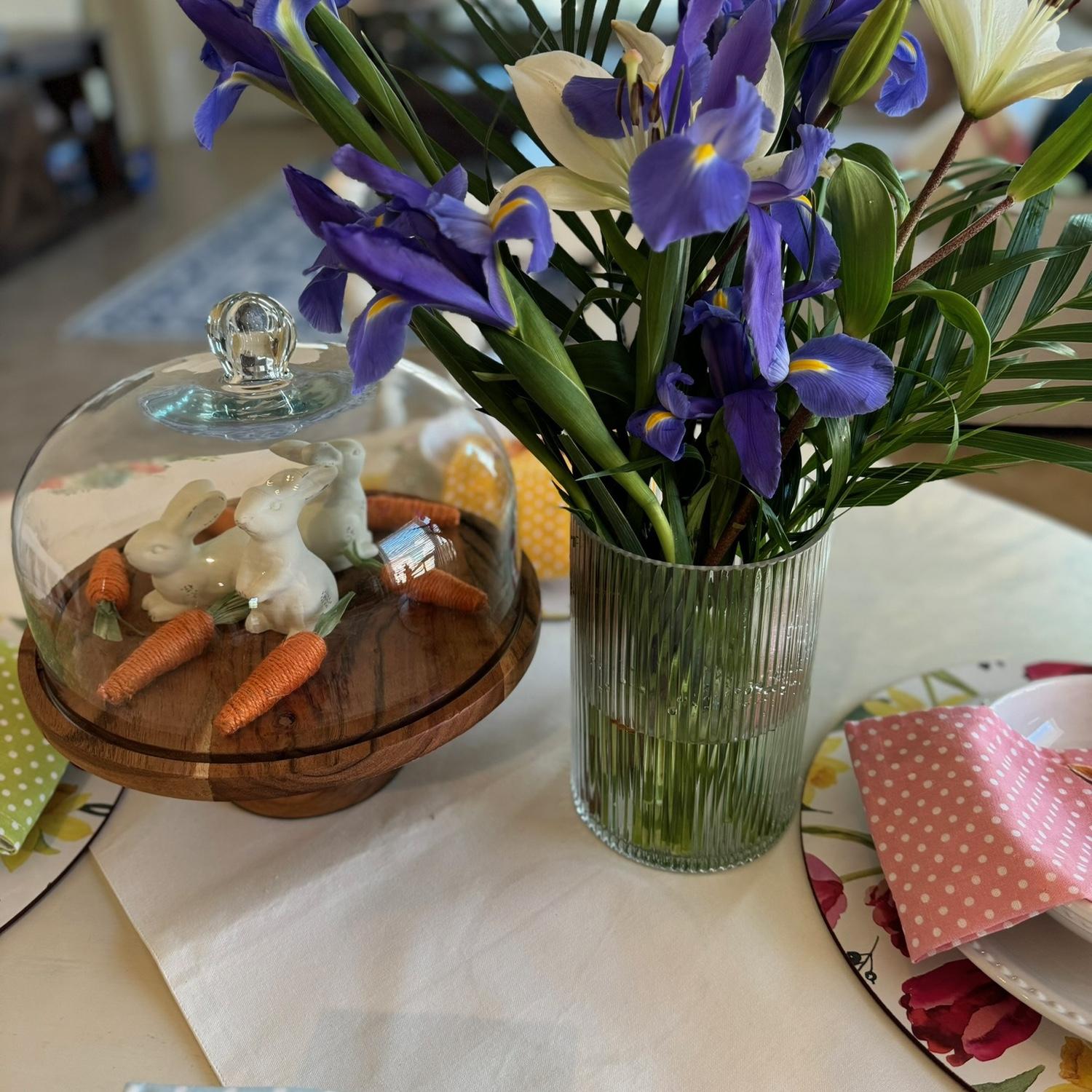 The first 'blue' flowers Joey ever bought SuZanne on their second date. (P.S. They are purple.)