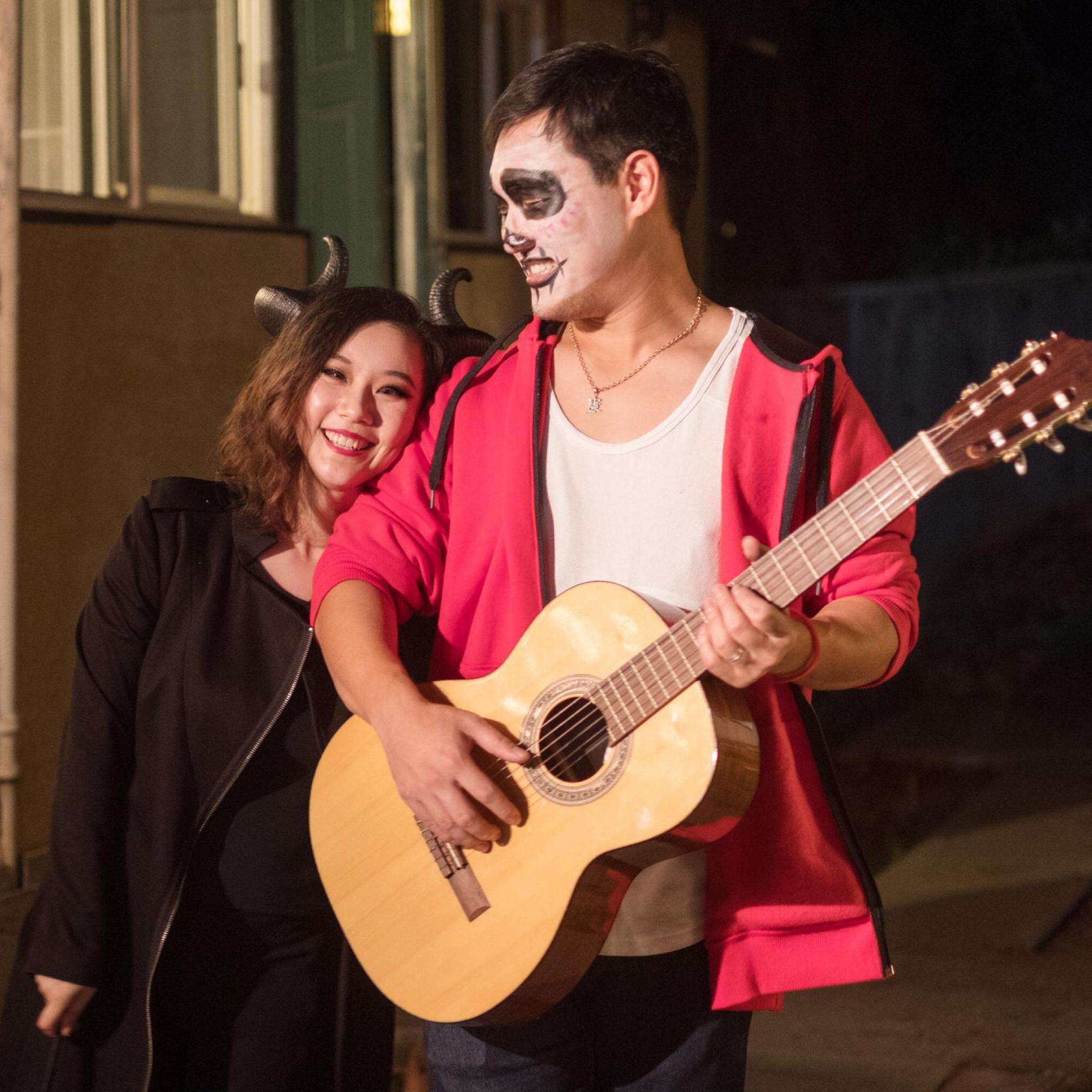 He is Miguel and she is Maleficent.