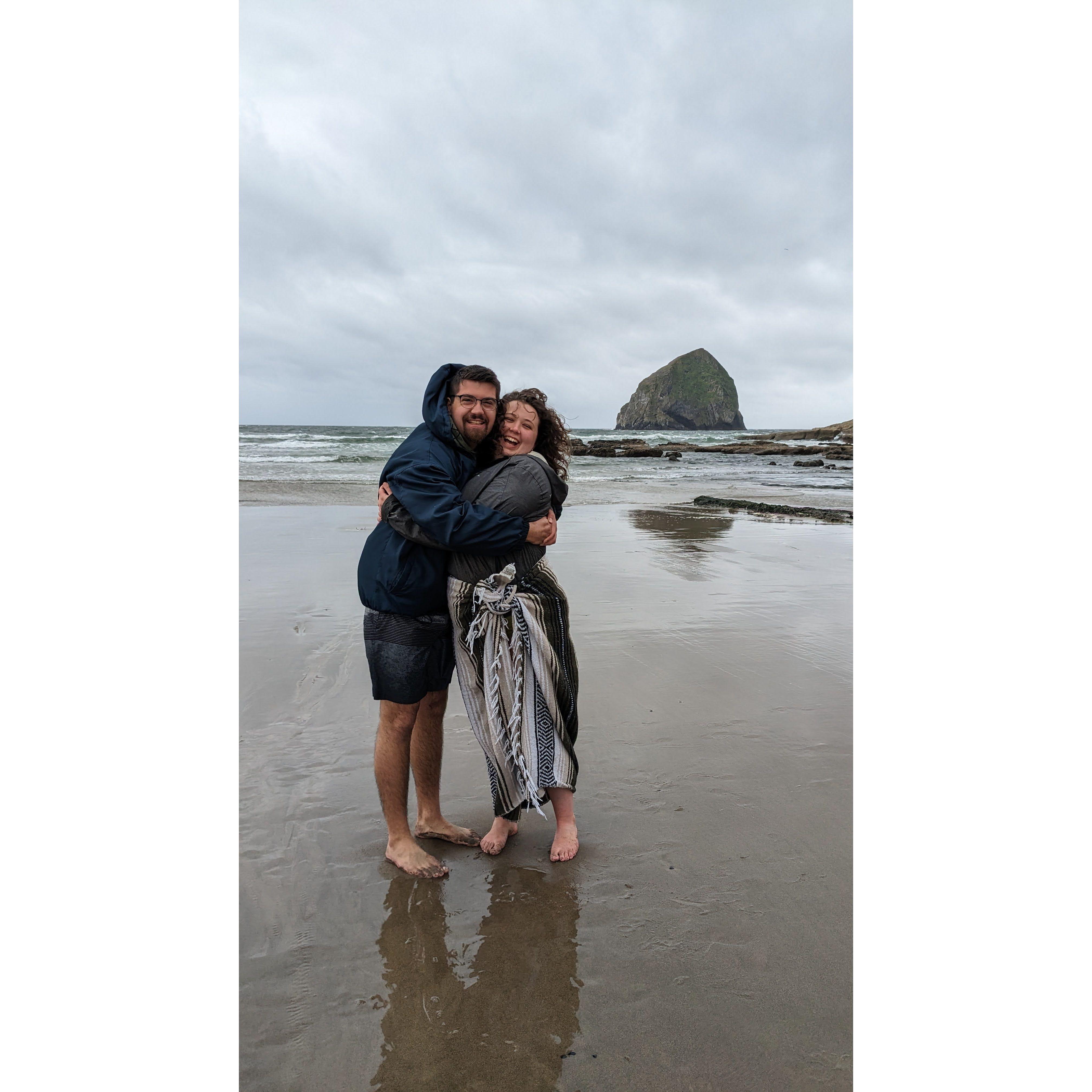 Ellie and I returned to Eloheh together two years after we had gone with our shared Emmaus cohort. After a long week of work at the farm, a group of us made it out to the Oregon coast - freezing cold but so much fun! 3/31/23