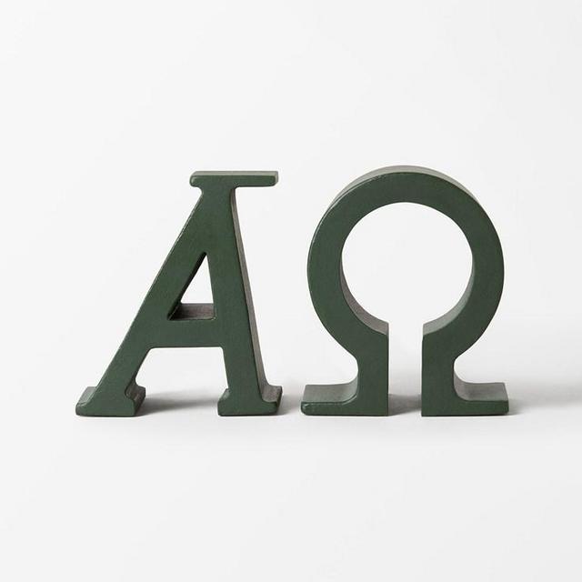 Book Ends Alfa Omega Iron, Green