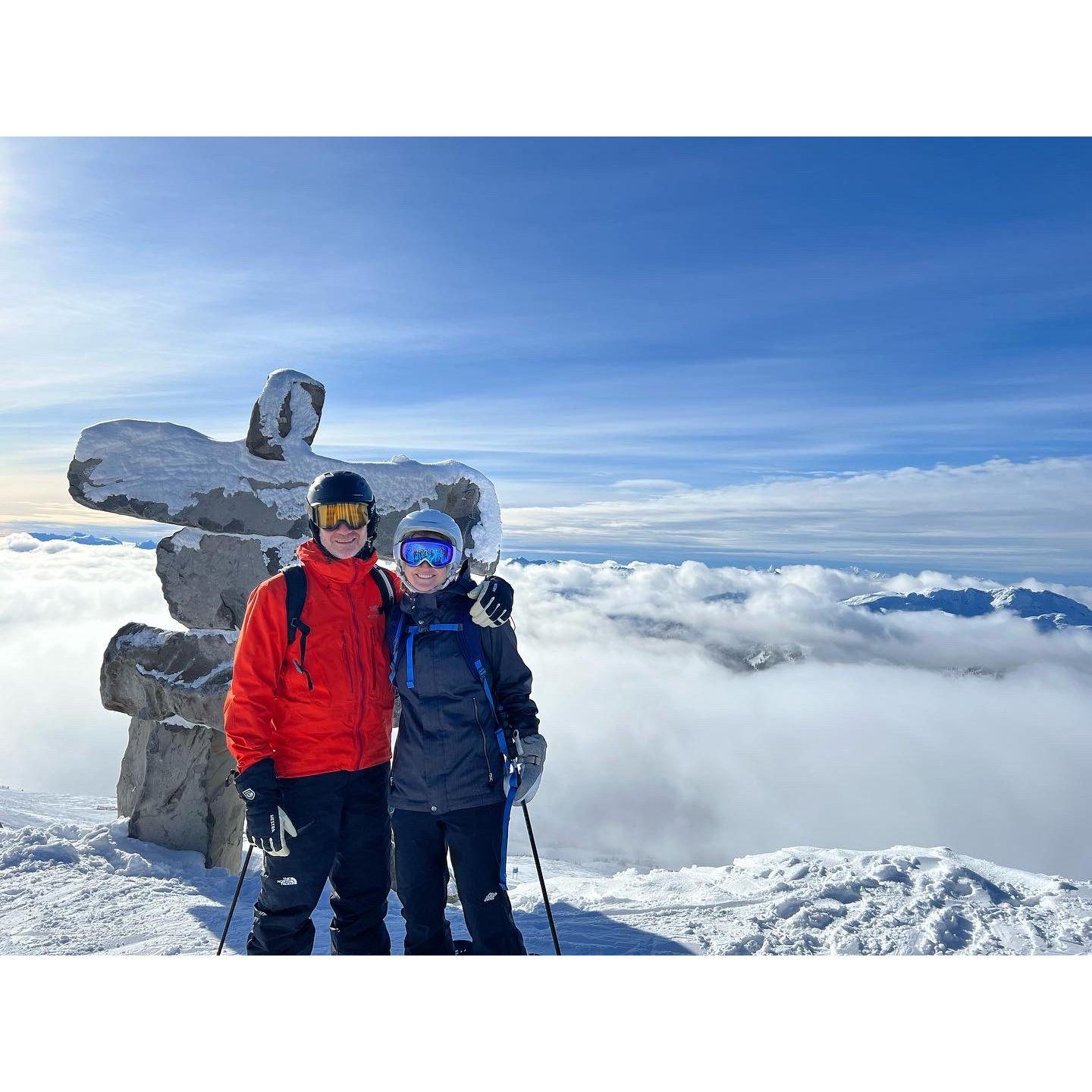 Skiing in Whistler, BC