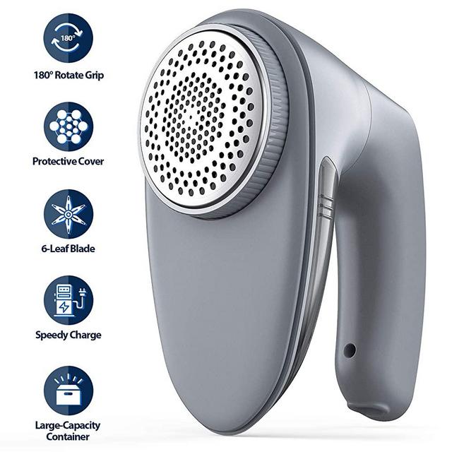 Bymore Fabric Shaver, Sweater Shaver for Clothes,2020 Upgraded Electric Lint Remover with 6-Leaf Blades (Efficient Work with Anti-Size 65mm Mesh& 2 Blades Extra)
