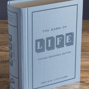WS Game Company The Game of Life Vintage Bookshelf Edition Board Game Fabric-Wrapped Book Box, 1960-Inspired Gameplay, Collectible Classic for 2-6 Players, Ages 9+