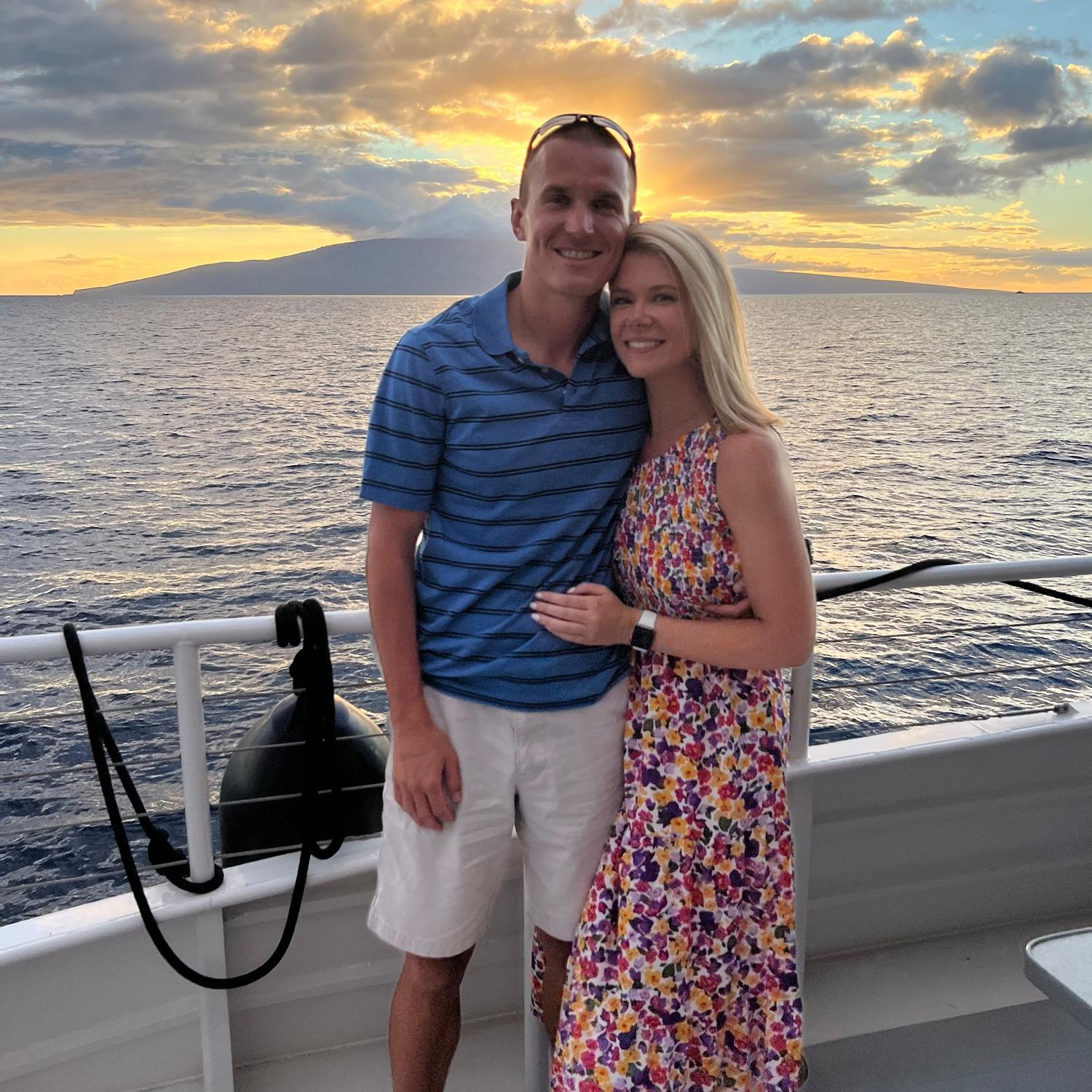 Sunset dinner cruise off the coast of Maui