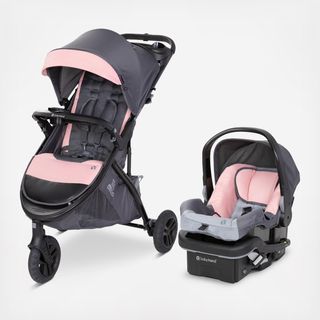Baby Trend Tango 3 All-Terrain Stroller Travel System with EZ-Lift Plus Infant Car Seat, Ultra Pink