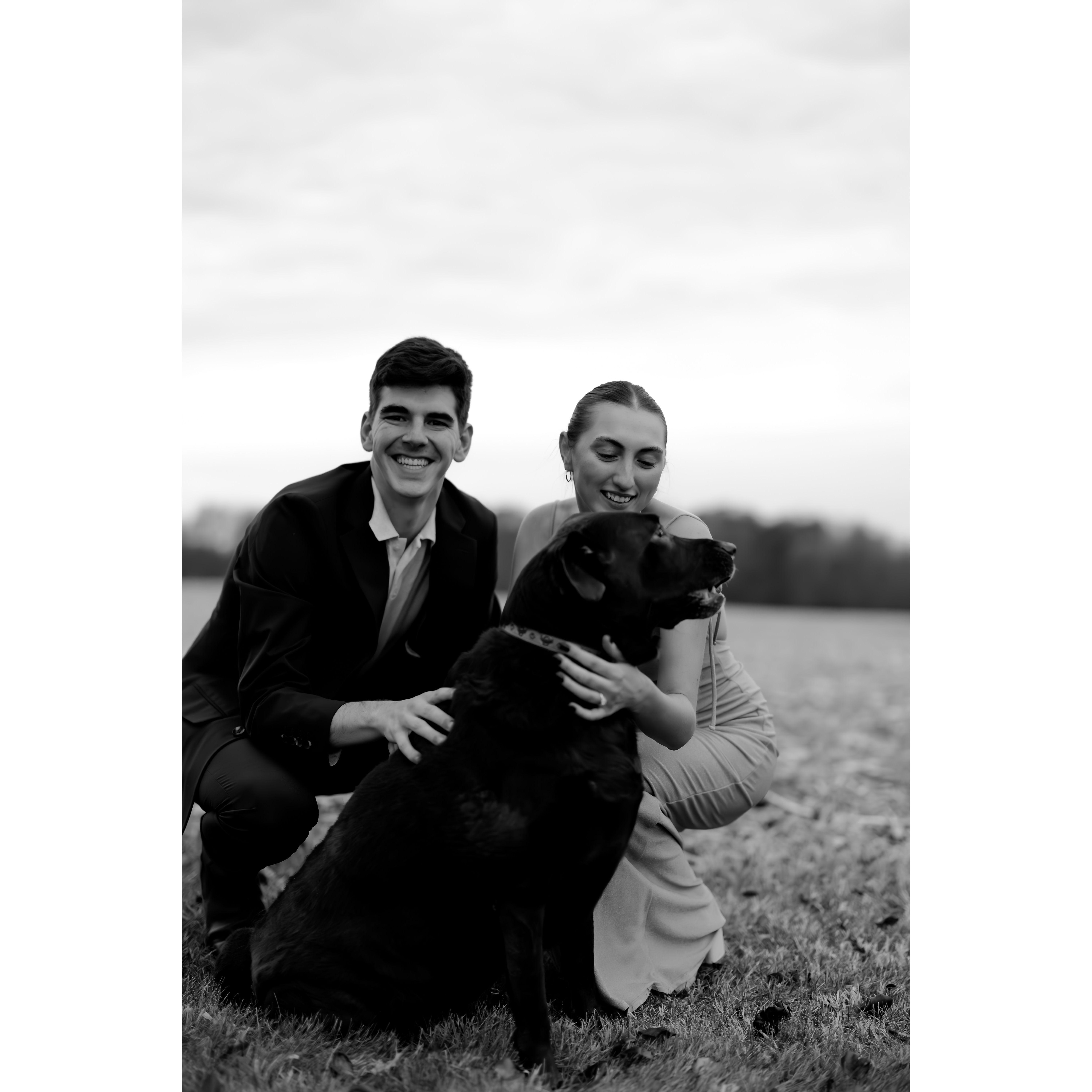 With our sweet Bogey.