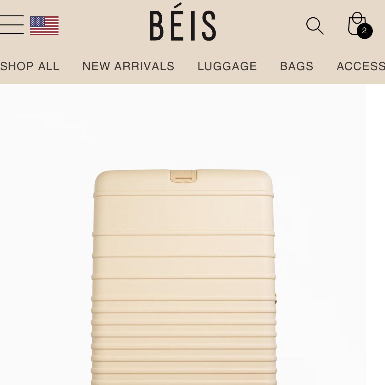 The 29" Large Check-In Roller beige or navy