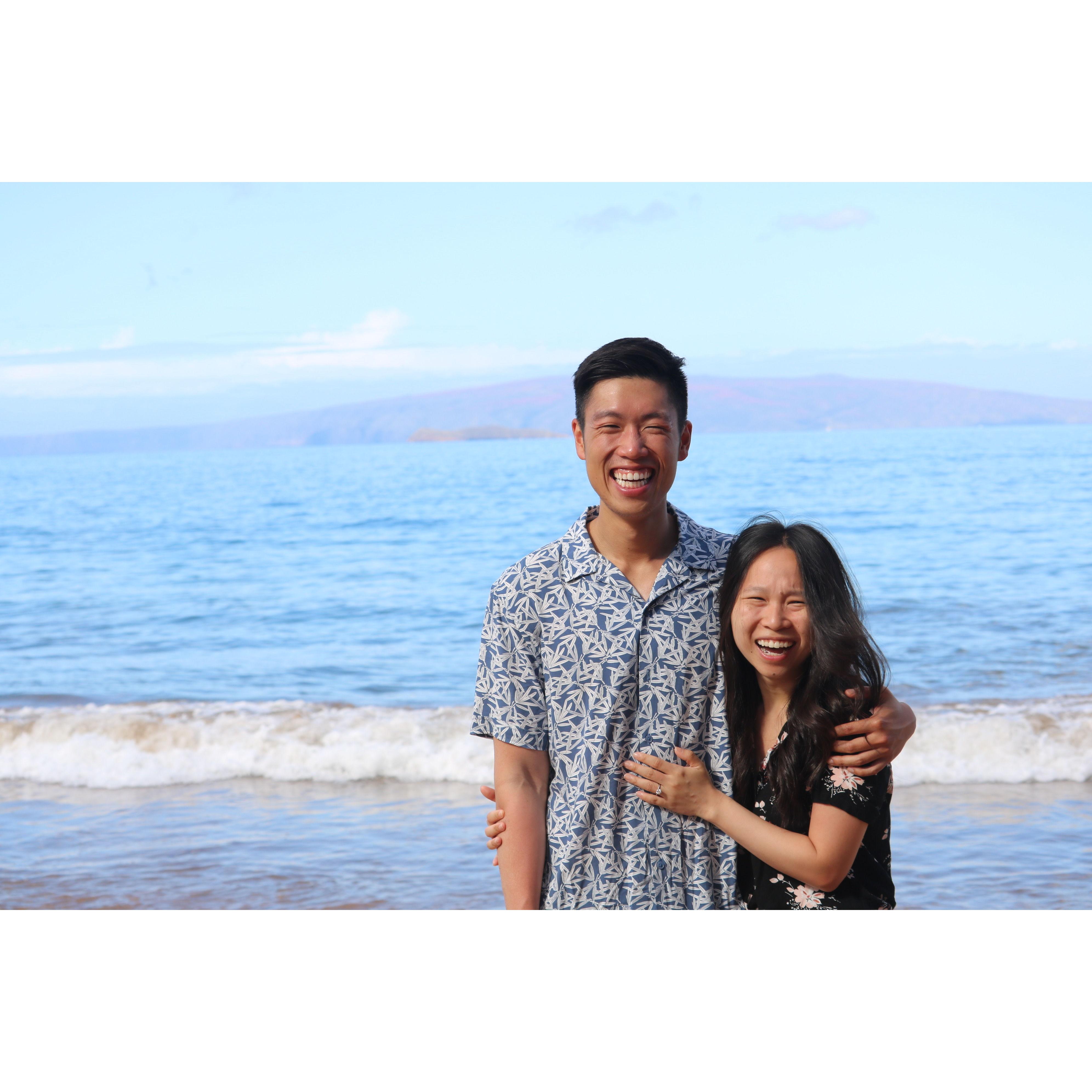 Right after we got engaged in Maui!