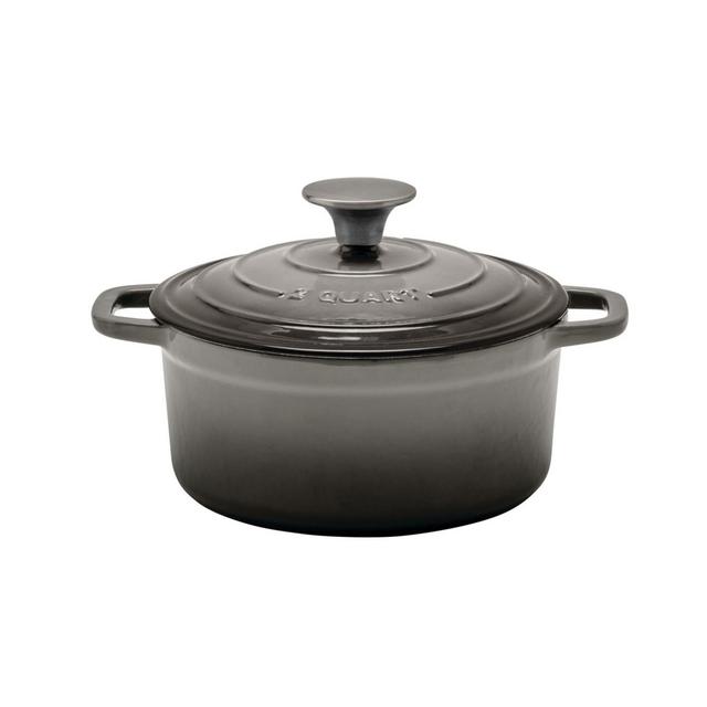 Artisanal Kitchen Supply® 2 qt. Enameled Cast Iron Dutch Oven in Grey