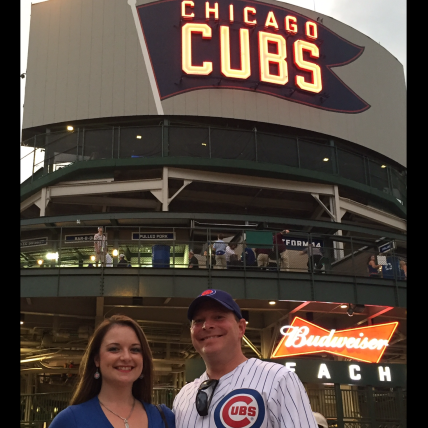"GO Cubs GO. . .GO Cubs GO. . .Hey Chicago what d'ya say. . .Cubs are goin' to win today. . ."