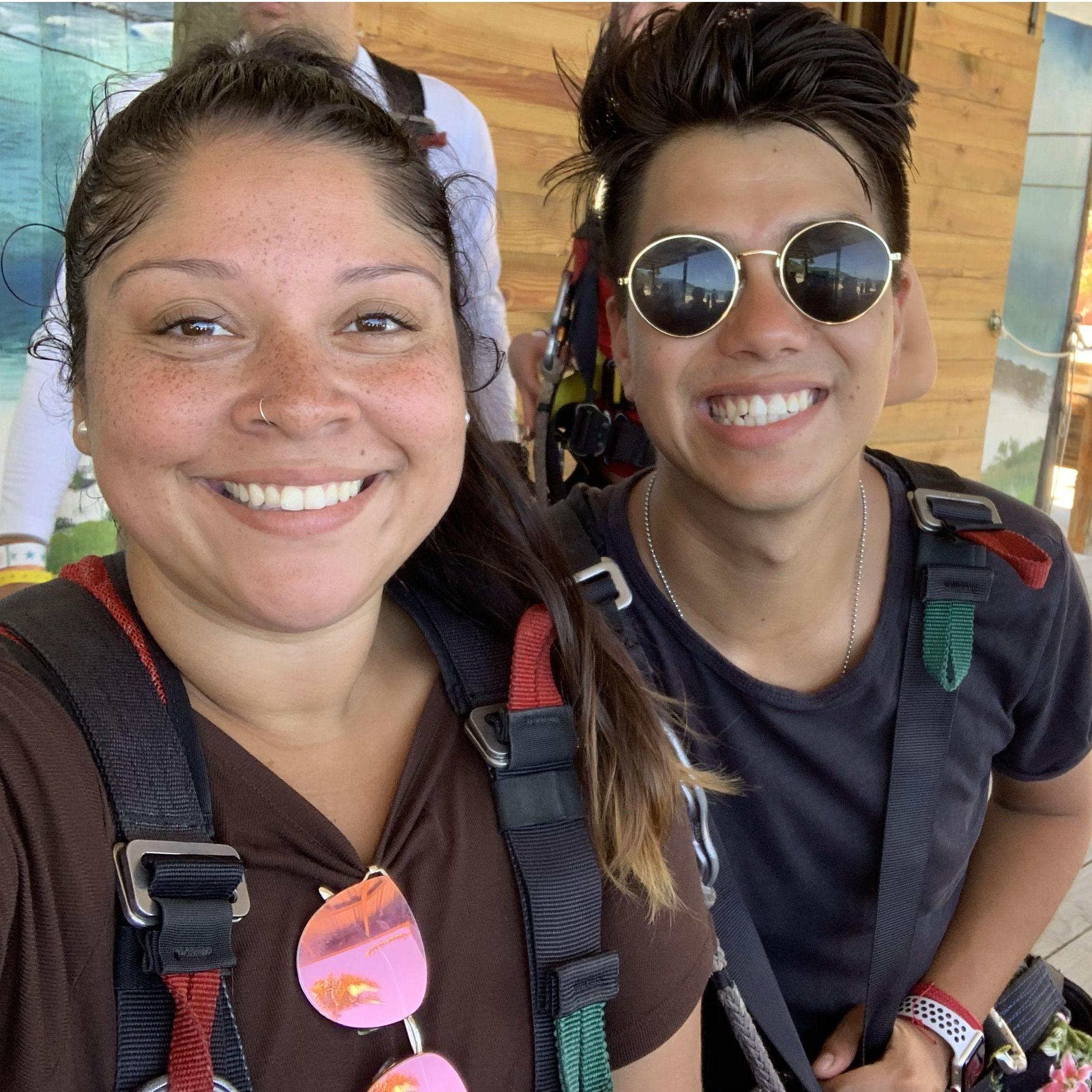 Zip lining in Labadee, Haiti