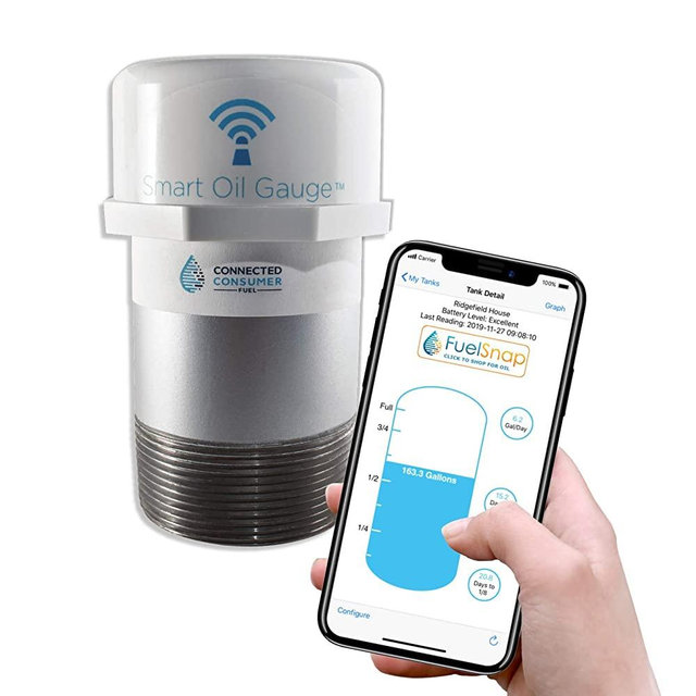 Smart Oil Gauge - Wi-Fi Heating Oil Tank Gauge - Check Your Oil Level From Your Phone, Compatible with Alexa