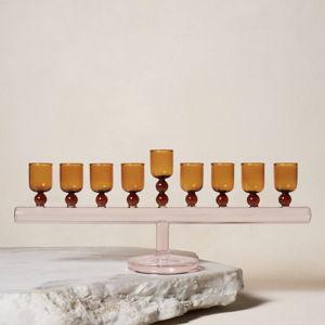 Glass Chanukiah