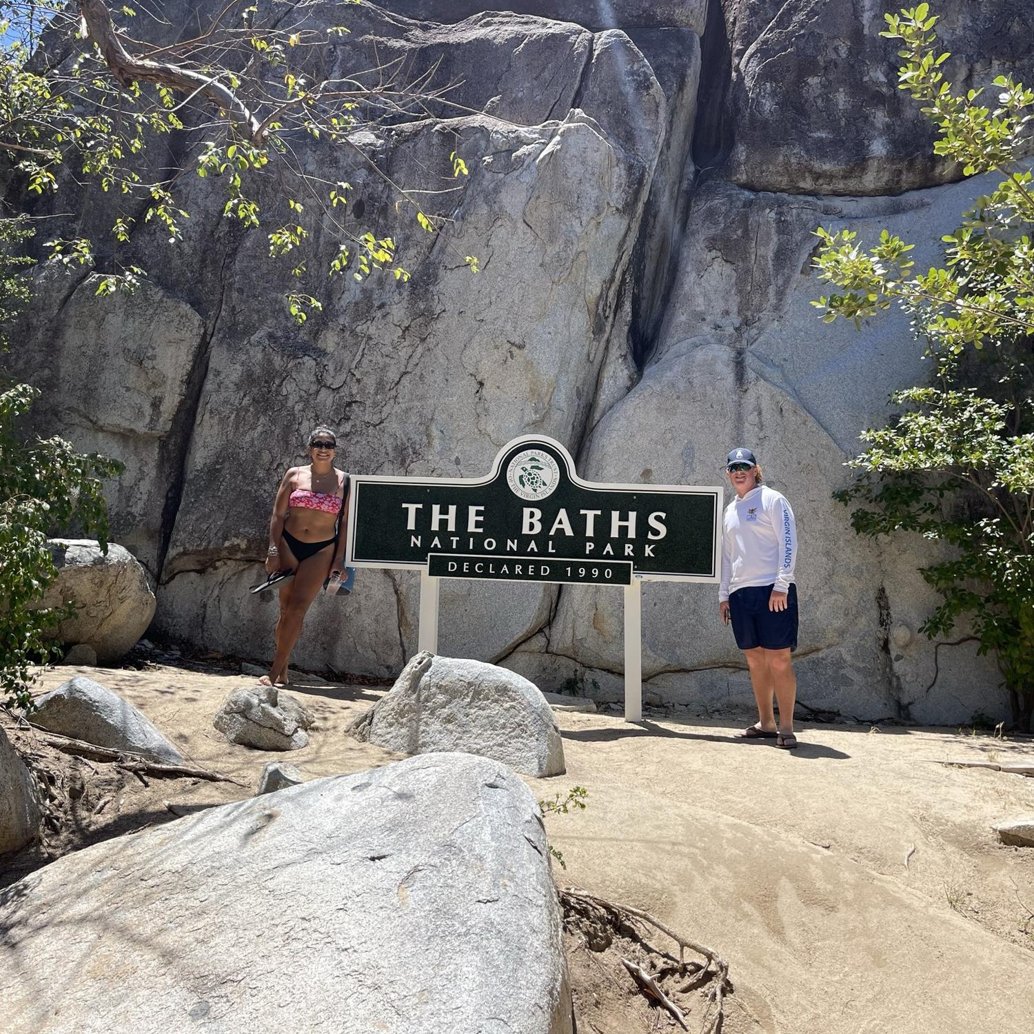 Andrews first trip to the Baths in Virgin Gorda.