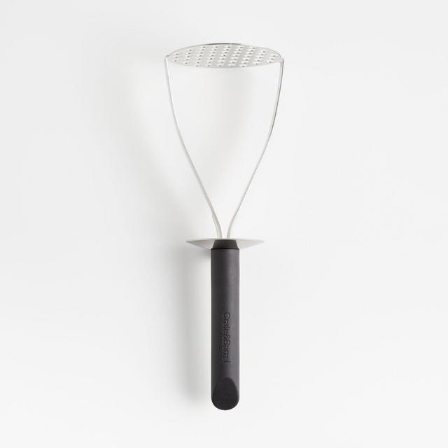 Crate & Barrel Black Soft-Touch Potato Masher