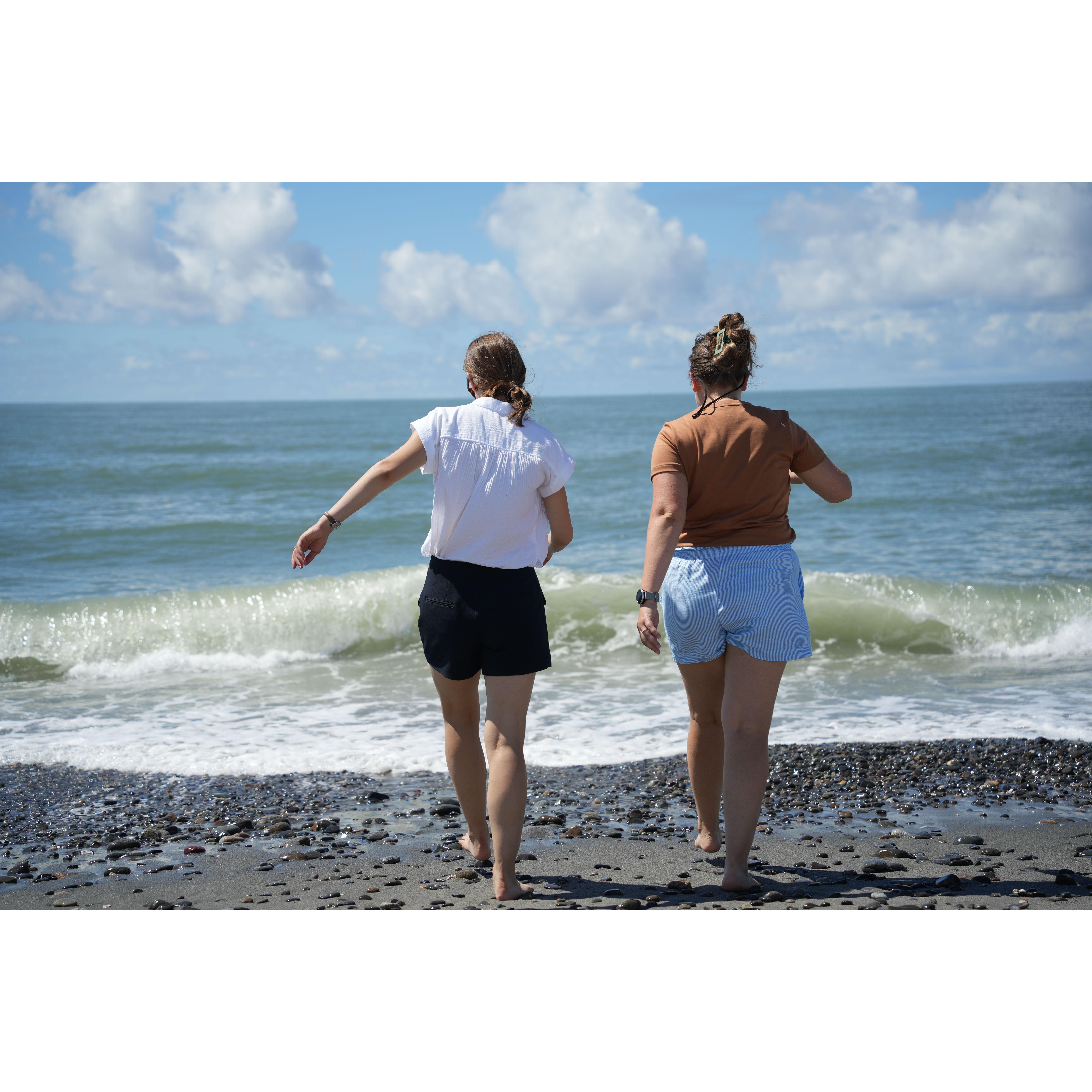 Two Midwest city girls meeting the Pacific Ocean in Hamamatsu, Japan