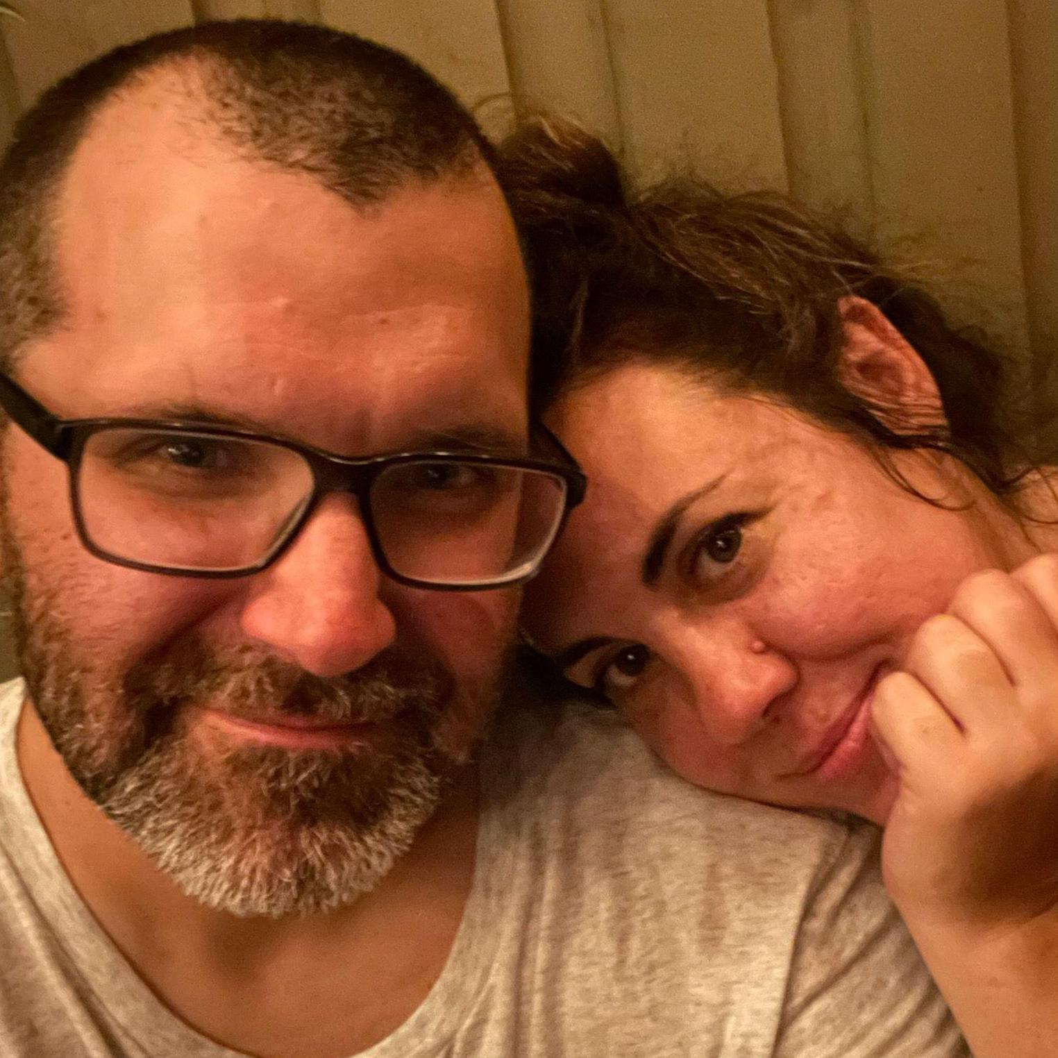 Pure exhaustion (and bliss) after moving into what would become our first apartment together