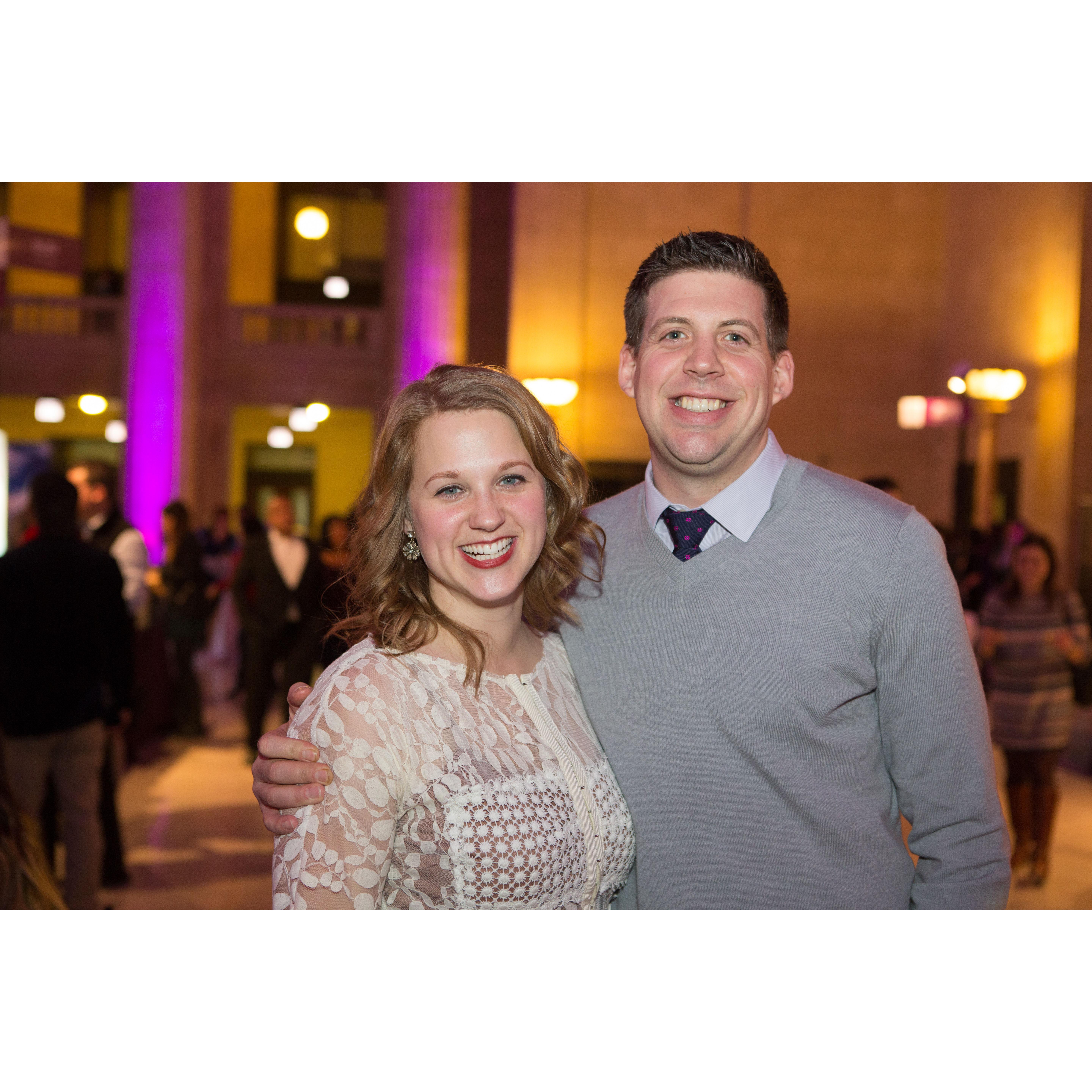 Kara and Ben flew back and forth every two weeks and sometimes back to back as to not miss out on any special occasions. Here they are celebrating the kick-off of Chicago Restaurant Week.