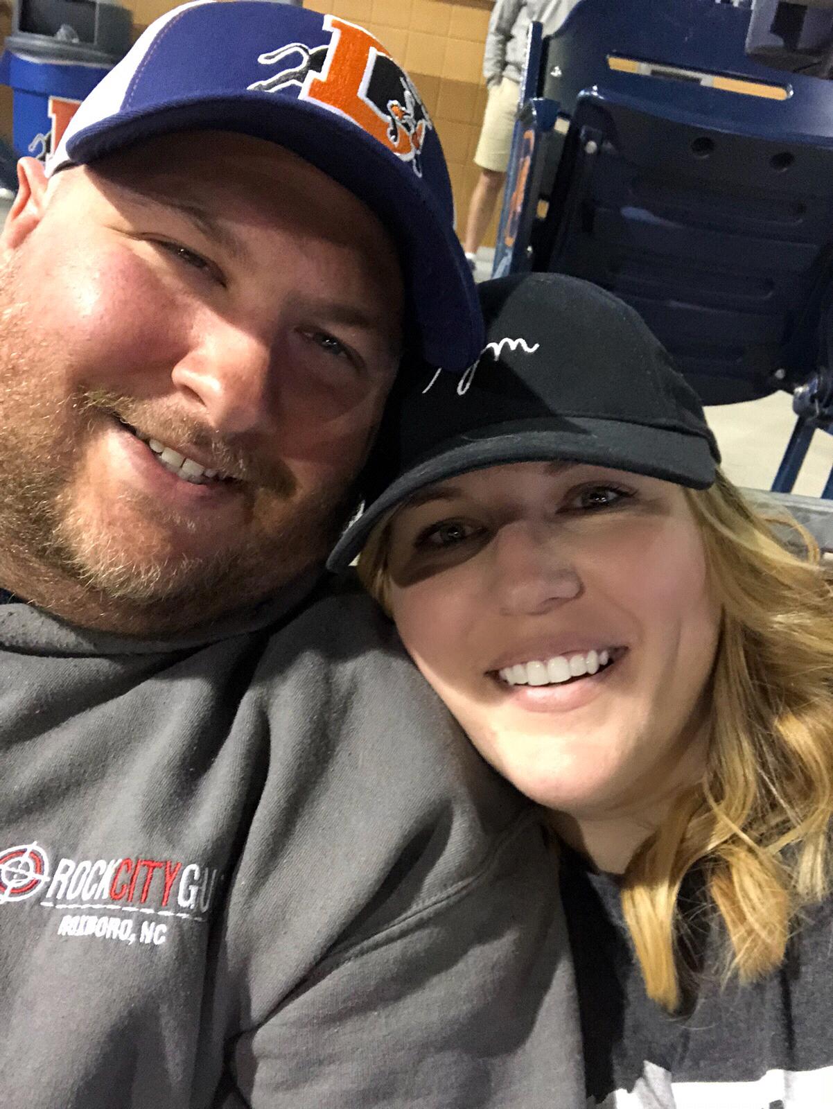Our first date, at the Durham Bulls game
