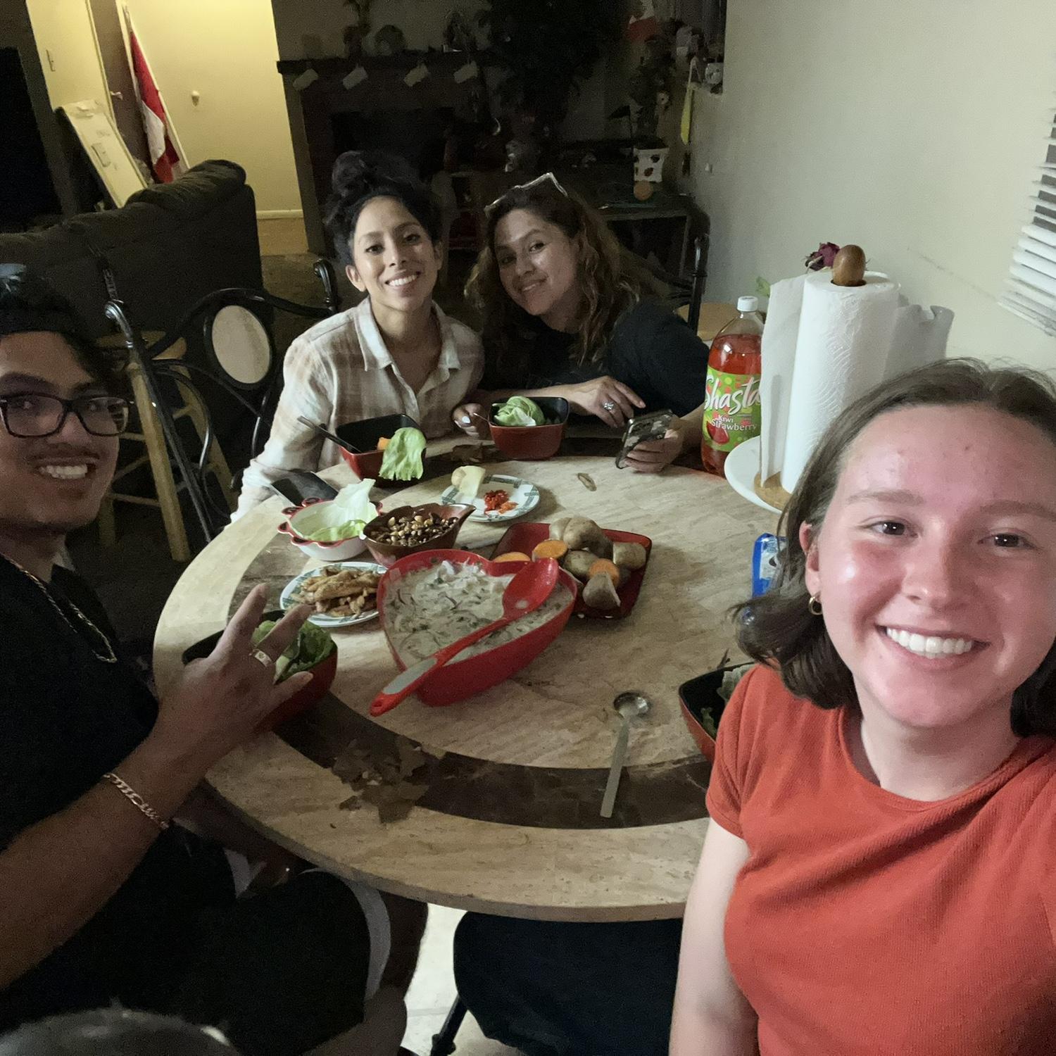Making ceviche with his family- June 2024