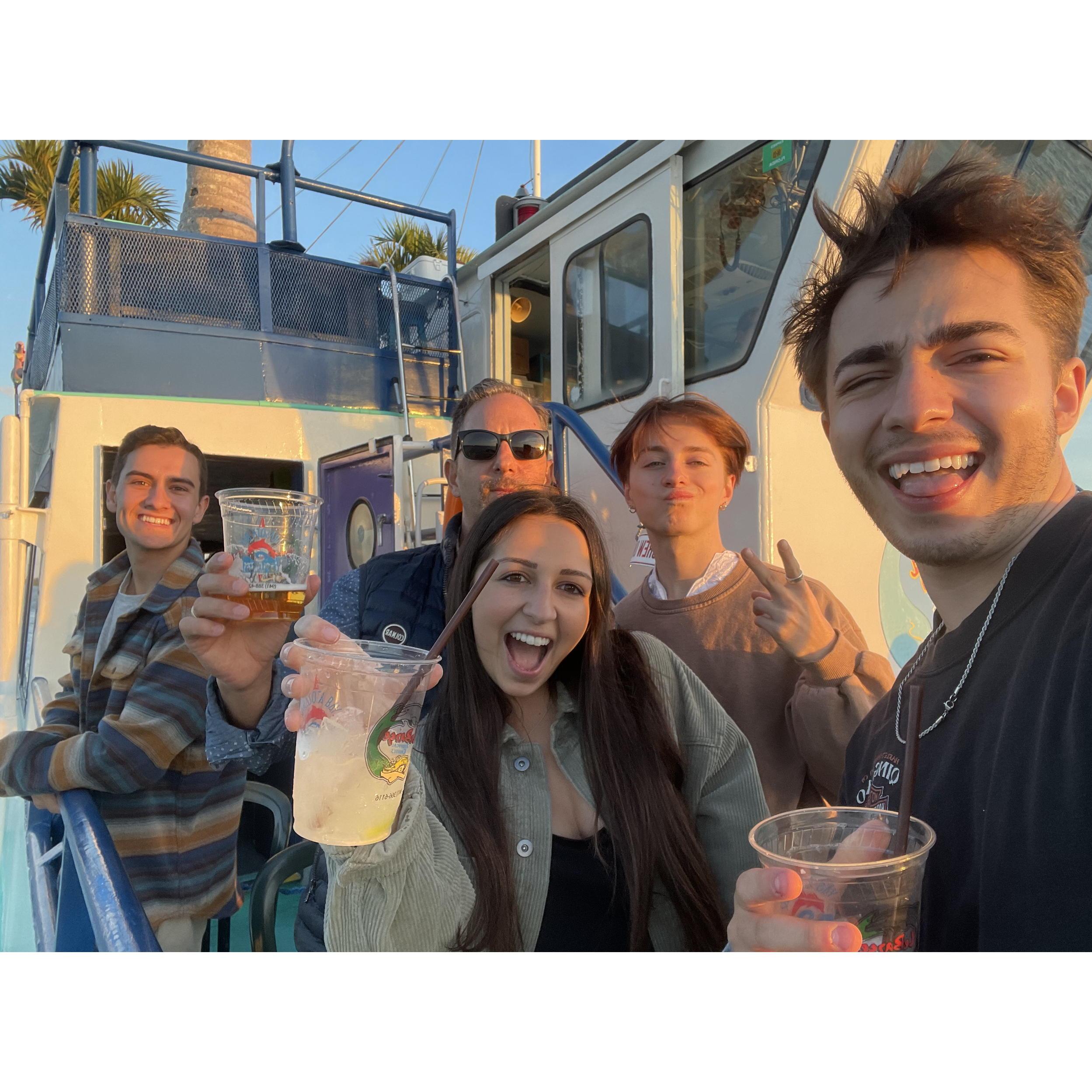 First fam booze cruise