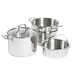SALT™ 8 qt. Stainless Steel 4-Piece Multi-Cooker