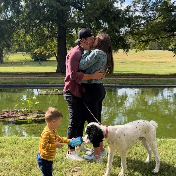 And after… our nephew Tommy wanted to give Homer a drink