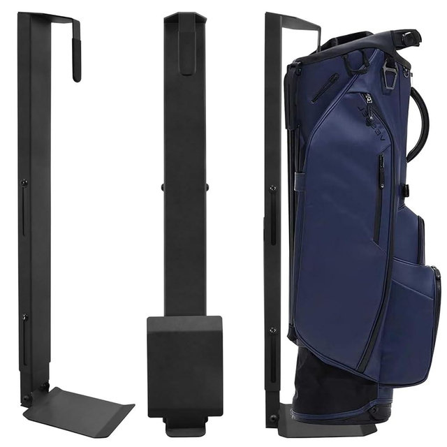 Krotour Wall Mount Golf Bag Storage Stand Organizer Rack for Garage, Air Spring Sliding System Single Golf Bag Holder for Wall, Golf Storage Organizer for Golfing Clubs, Home, Basement