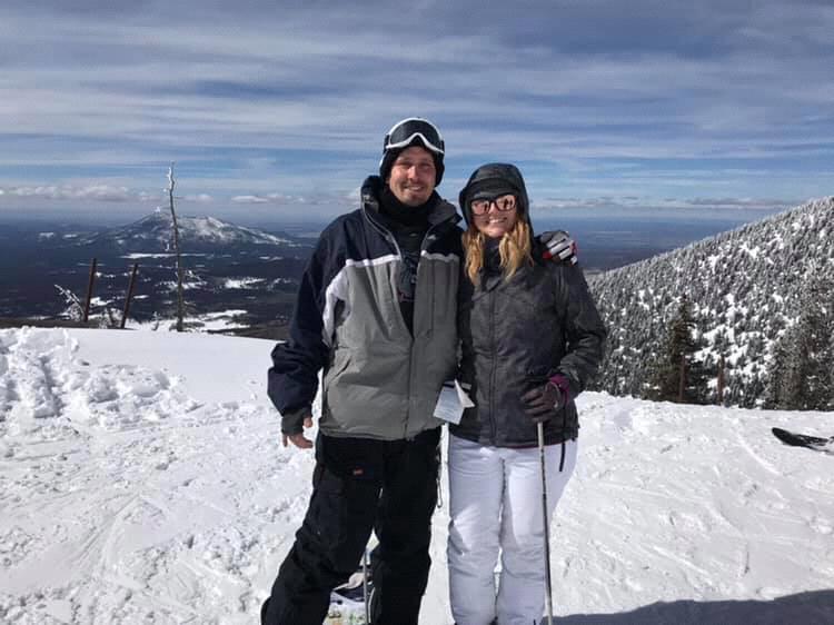 Skiing at Arizona Snowbowl, March 2019.