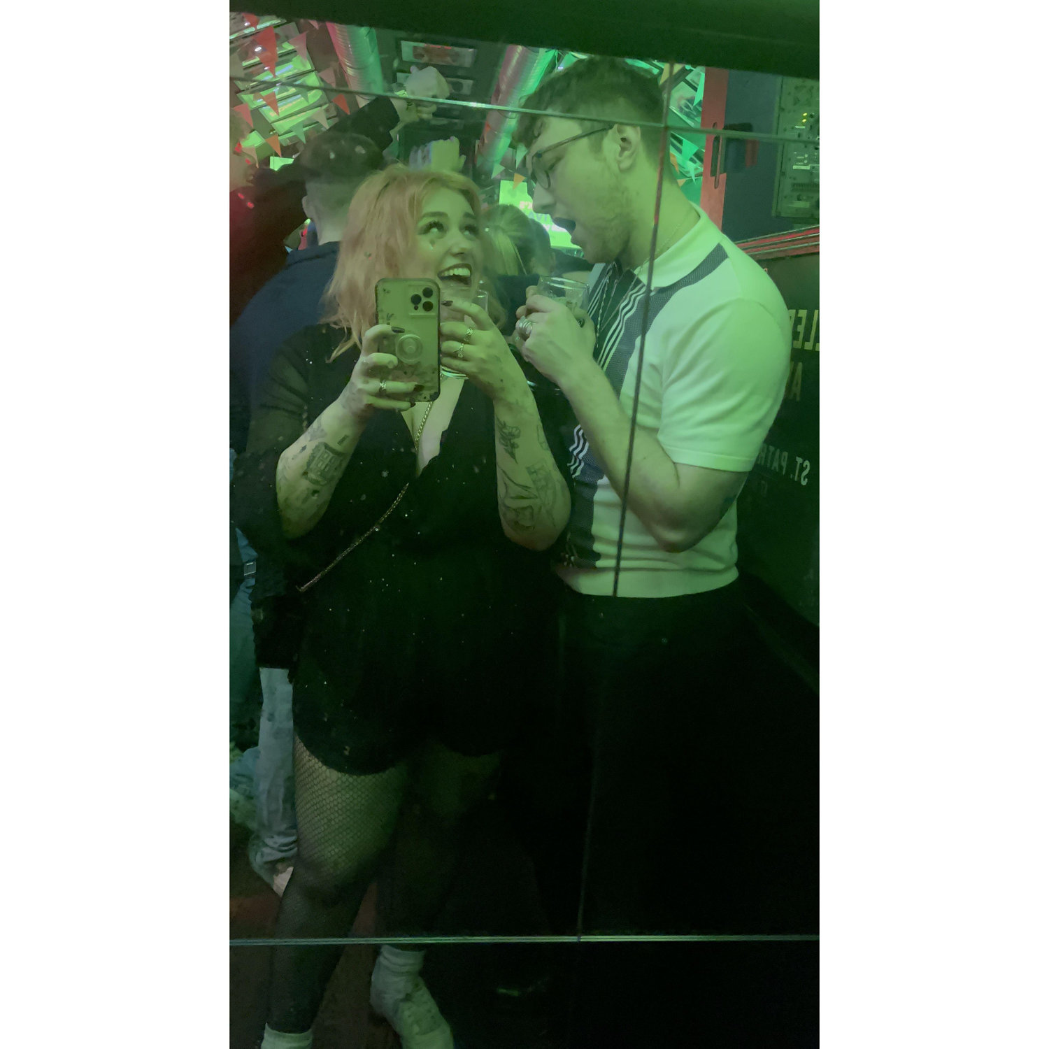 we have discussed at length & have concluded that this was the night we officially fell in love. it was st. patrick's day and we went out to dropkick murphy's for what i call "irish new year"