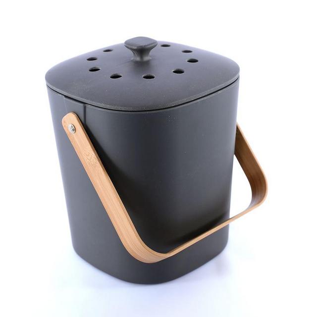 Bamboo Kitchen Compost Bin - Charcoal