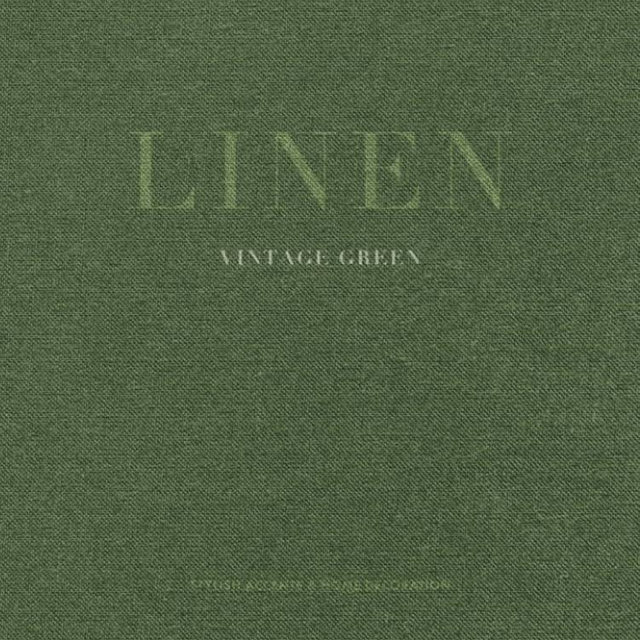 Vintage Green - Hard Cover Coffee Table Book, for Decor & Display | Linen Style Home Accent with Realistic Fabric Effect: Ideal for Decorative ... | Minimal Internal Layout (Fabric Accents)