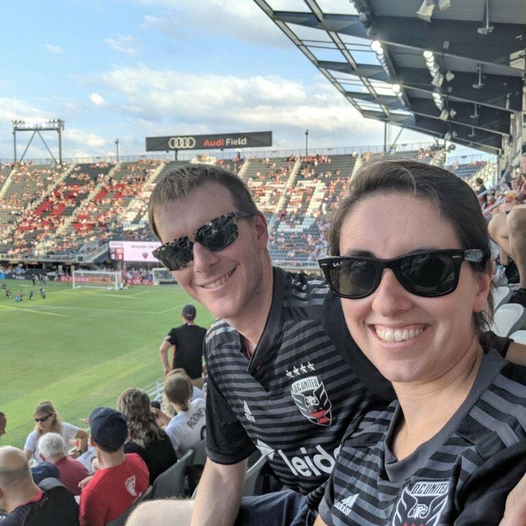 At a DC united game with friends