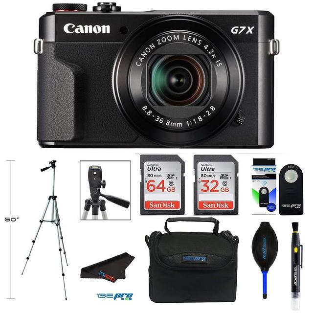 Canon PowerShot G7 X Mark II Digital Camera with Wi-Fi and 4.2X Optical Zoom (Black) + Pixibytes Pro Bundle