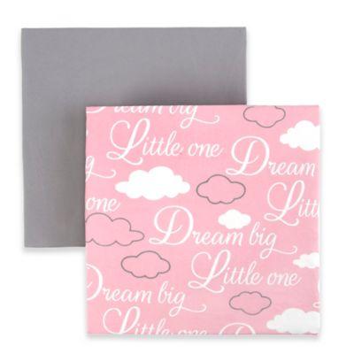 Tadpoles "Dream Big" Fitted Crib Sheets in Blue (Set of 2)